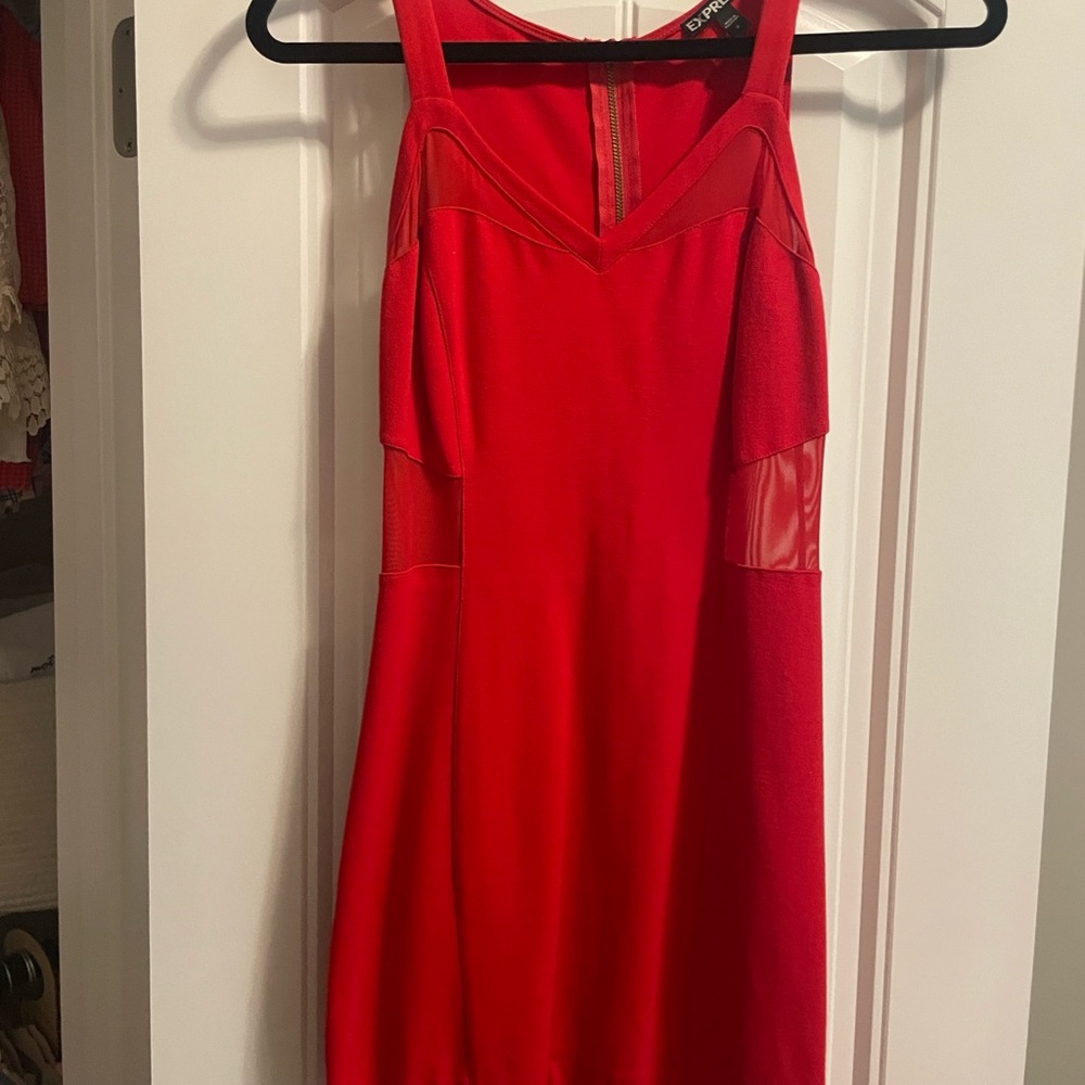 Express Bold Red Mini Dress